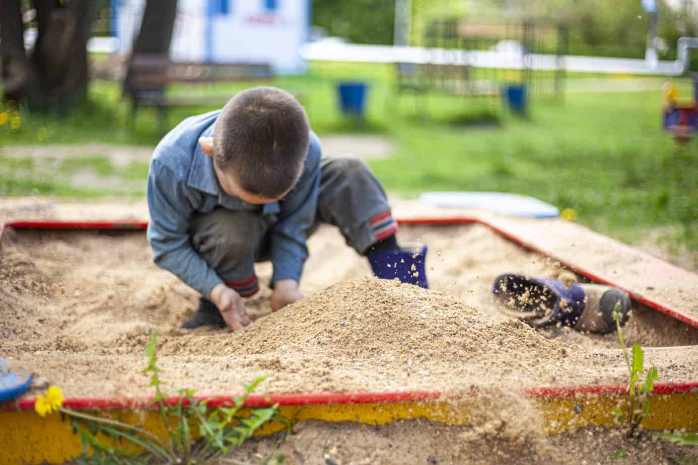 How To Make A Sandbox Under A Playset Yard Kidz