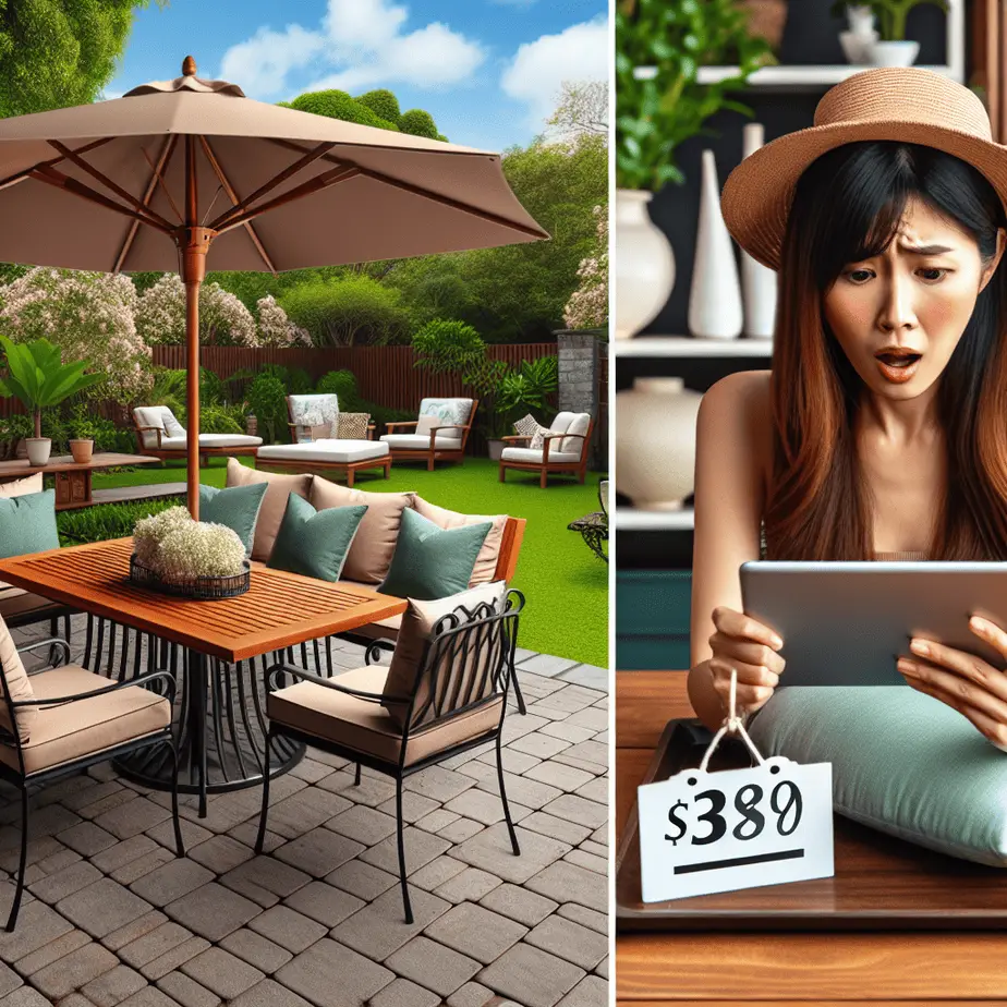 A creative and imaginative artistic rendering of Why Is Patio Furniture So Expensive? (and how to beat the high prices)