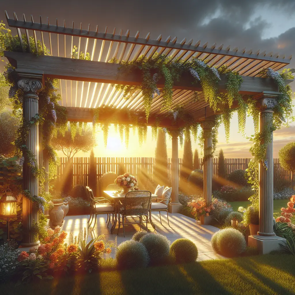 A creative and imaginative artistic rendering depicting Is A Pergola Worth It? Yes, Here's Why