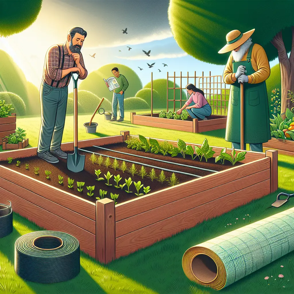 A creative and imaginative artistic rendering depicting do i need a liner for my raised garden bed