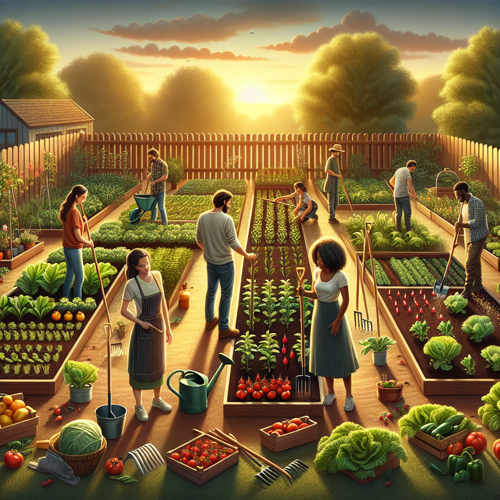 A creative and imaginative artistic rendering depicting Planning Your Vegetable Garden for Success