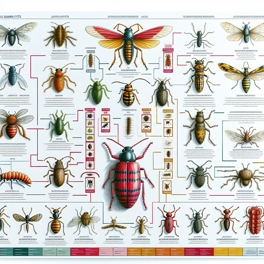 A creative and imaginative artistic rendering depicting Identifying Common Garden Pests: A Visual Guide